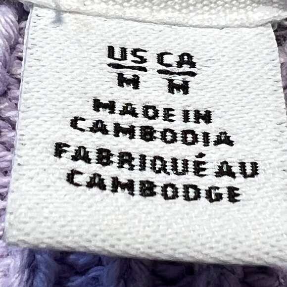 CORE life Size M Cozy Lilac Knit Sweater Coastal Grandma Vibes 100% Cotton - Picture 5 of 9